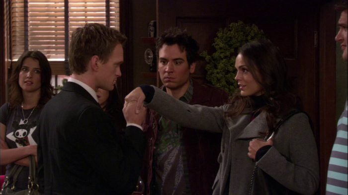 Barney Stinson meeting Ted's sister Heather Mosby in the How I Met Your Mother episode Little Minnesota.